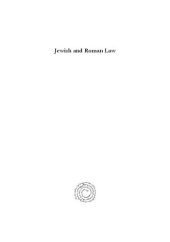 book Jewish and Roman Law: A Comparative Study (Volume 1)