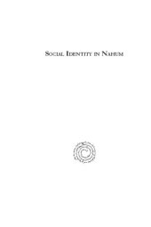 book Social Identity in Nahum