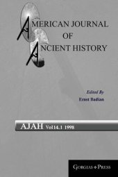 book American Journal of Ancient History 14.1