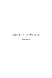 book Antient Liturgies