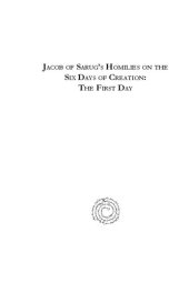 book Jacob of Sarug's Homilies on the Six Days of Creation: The First Day