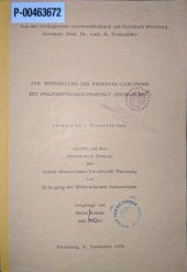 book Zur Behandlung des Prostata-Carcinoms mit Polyoestradiolphosphat (EstradurinR)