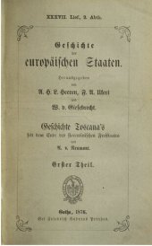 book Geschichte Toscanas seit dem Ende des florentinischen Freistaates