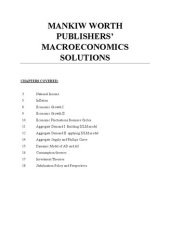 book Solution Manual for Macroeconomics Mankiw Worth Publishers