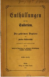 book Enthüllungen aus den Tuilerien. Die geheimen Papiere des Zweiten Kaiserreiches