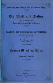 book Der Papst und Italien / Frankreich, das Kaiserreich und das Papsttum / Napoleon III. und der Klerus