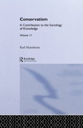 book Conservatism: A Contribution to the Sociology of Knowledge