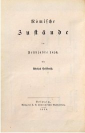 book Römische Zustände im Frühjahre 1850