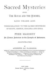 book Sacred Mysteries Among the Mayas and the Quiches, 11,500 Years Ago