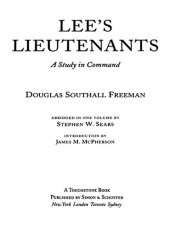 book Lee's Lieutenants: A Study in Command