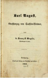 book Karl August, Groß-Herzog von Sachsen-Weimar