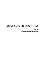 book Generalized Functions