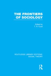 book The Frontiers of Sociology