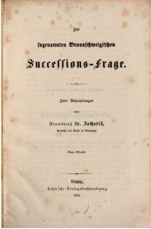 book Zur Braunschweigischen Successions-Frage : Zwei Abhandlungen