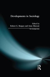 book Developments in Sociology