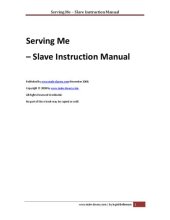 book Serving Me: Slave Instruction Manual