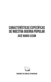 book Características específicas de nuestra guerra popular