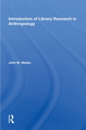 book Introduction To Library Research In Anthropology