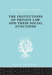 book The Institutions of Private Law and Their Social Functions