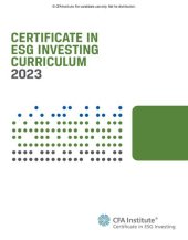 book CFA ESG Certificate 2023