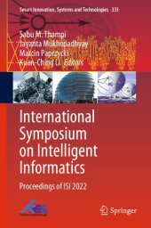 book International Symposium on Intelligent Informatics: Proceedings of ISI 2022