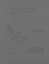 book The Organization of Thai Society in the Early Bangkok Period, 1782-1873