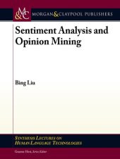 book Sentiment Analysis and Opinion Mining