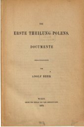 book Die erste Theilung [Teilung] Polens