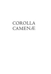 book Corolla Camenae: An Anthology of Latin Verse in Quantitative and Accentual Metres