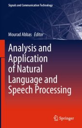 book Analysis and Application of Natural Language and Speech Processing