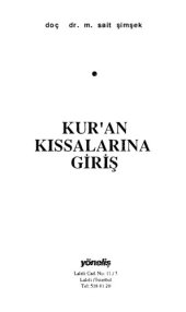 book Kur'an Kıssalarına Giriş