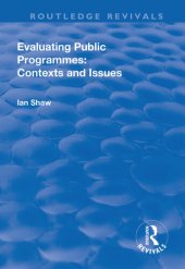 book Evaluating Public Programmes: Contexts and Issues