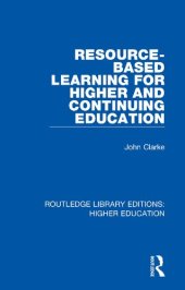 book Resource-Based Learning for Higher and Continuing Education