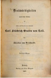 book Denkwurdigkeiten aus dem Leben Carl Friedrich Grafen von Toll