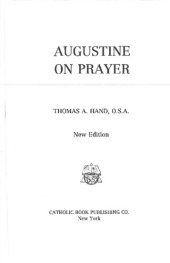 book Augustine on Prayer