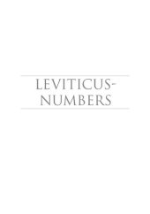 book Leviticus-Numbers (Smyth & Helwys Bible Commentary)