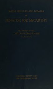 book Major Speeches and Debates of Senator Joe McCarthy: Delivered in the United States Senate, 1950-1951