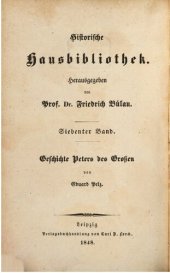 book Geschichte Peters des Großen