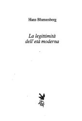 book La legittimità dell'età moderna