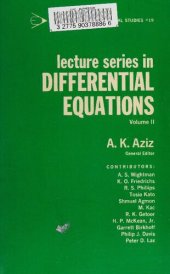 book Lecture Series in Differential Equations