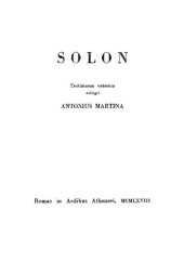 book Solon. Testimonia veterum.