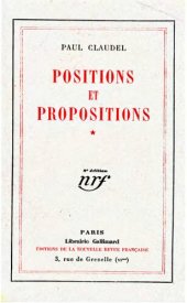 book Positions et propositions