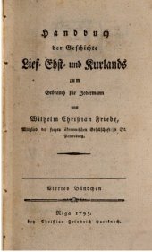 book Handbuch der Geschichte Lief-, Esth- und Kurlands zum Gebrauch für Jedermann