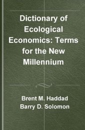 book Dictionary of Ecological Economics: Terms for the New Millennium