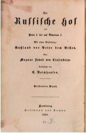 book Der Russische Hof von Peter I. bis auf Nikolaus I. und einer Einleitung: Rußland vor Peter dem Ersten