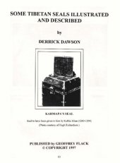 book Some Tibetan Seals Illustrated and Described