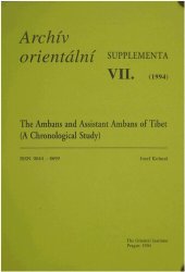 book The Ambans and Assistant Ambans of Tibet (A Chronological Study)