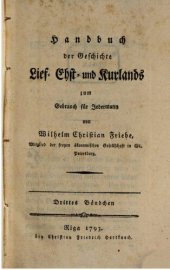 book Handbuch der Geschichte Lief-, Esth- und Kurlands zum Gebrauch für Jedermann