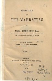 book History of the Mahrattas