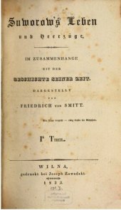 book Suworows Leben und Heerzüge